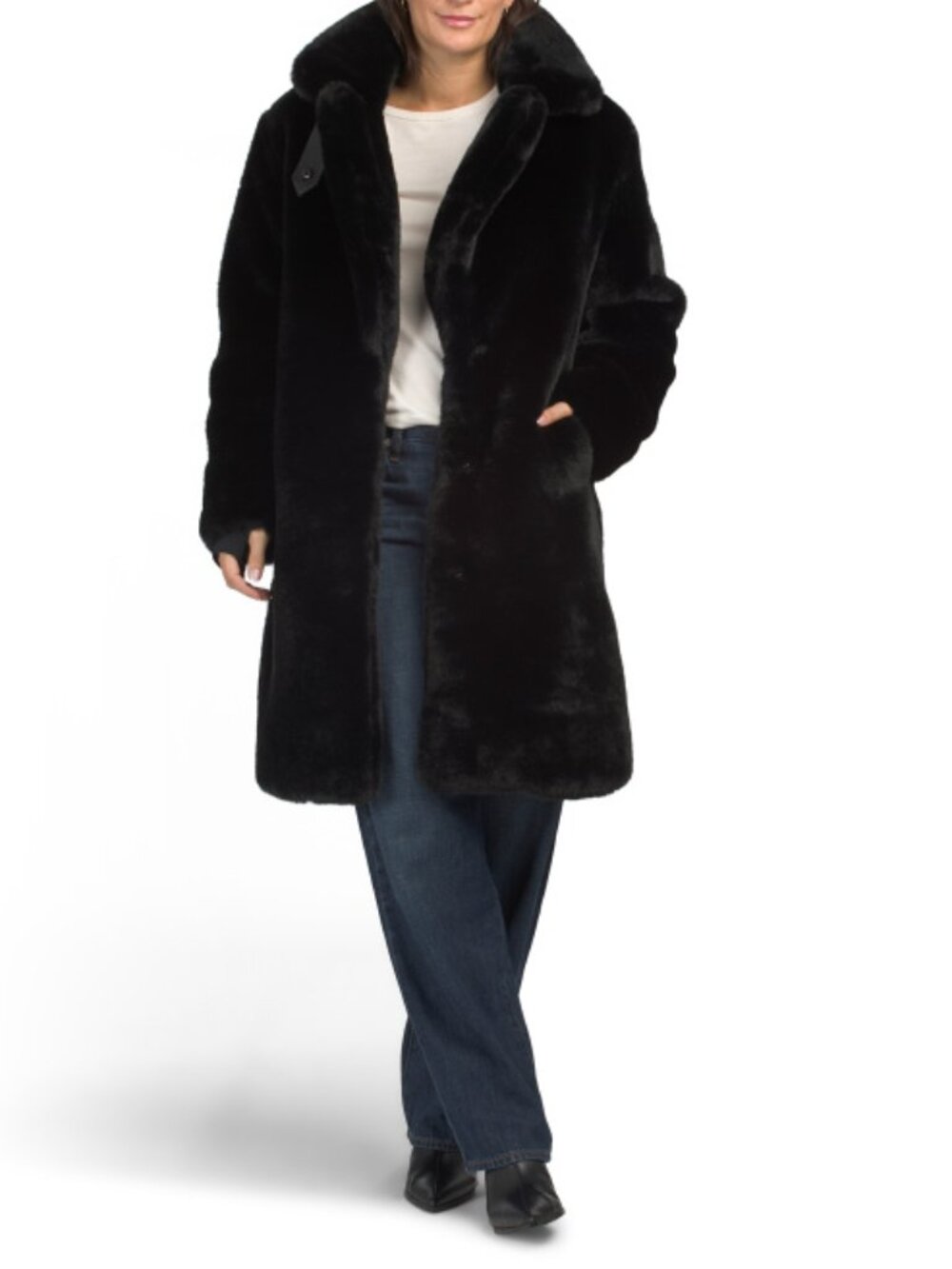 SAM. Long Faux Fur Coat